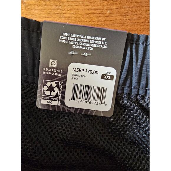 Eddie Bauer Mens Ripstop Gray Cargo Tech Shorts NWT - Picture 5 of 5